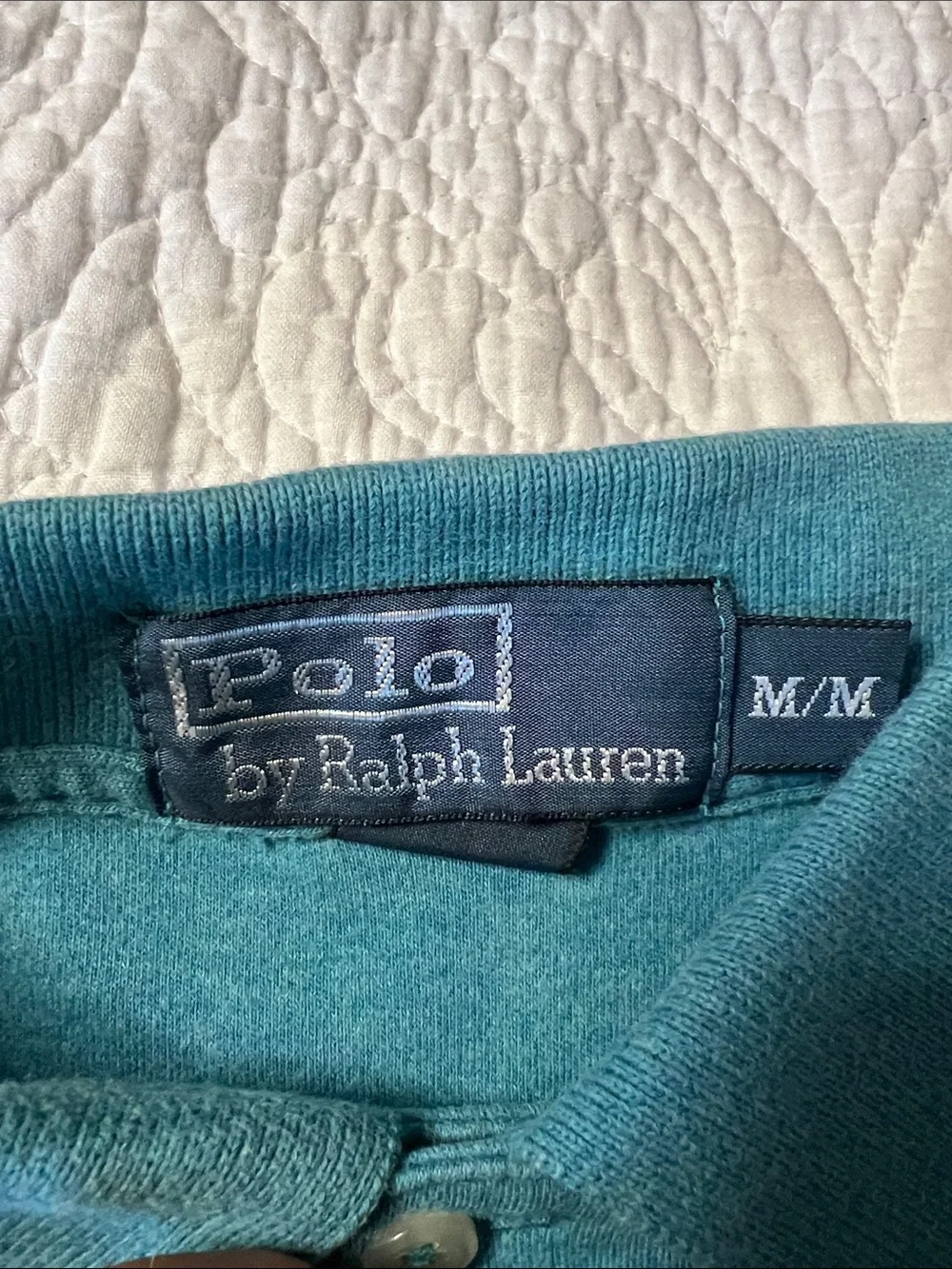Polo by Ralph Lauren Teal Short-Sleeve Polo with Yellow Pony
